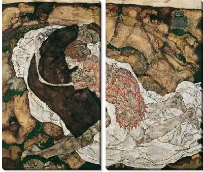 Картина Смерть и девушка (1915)