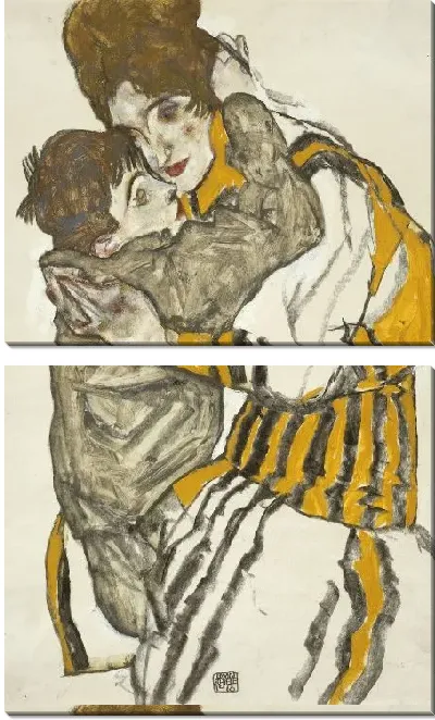 Картина Жена Шиле с маленьким племянником (1915)