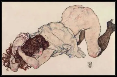 Картина Обнаженная на коленях (1917)