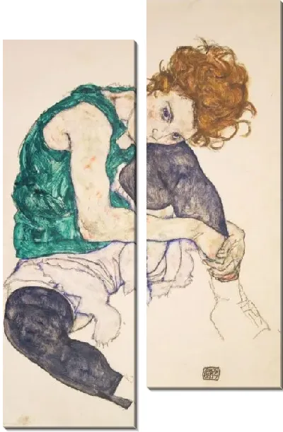 Картина Сидящая девушка (Адель Хармс) (1917)