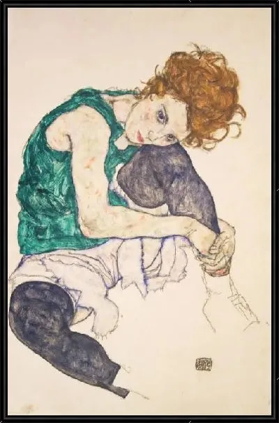 Картина Сидящая девушка (Адель Хармс) (1917)