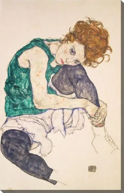 Картина Сидящая девушка (Адель Хармс) (1917)