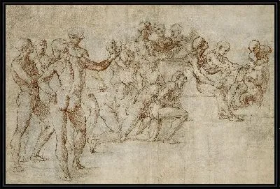 Картина "Этюд к фреске ""Диспута"" (1508-1509)"