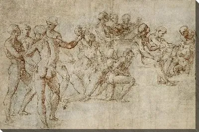Картина "Этюд к фреске ""Диспута"" (1508-1509)"