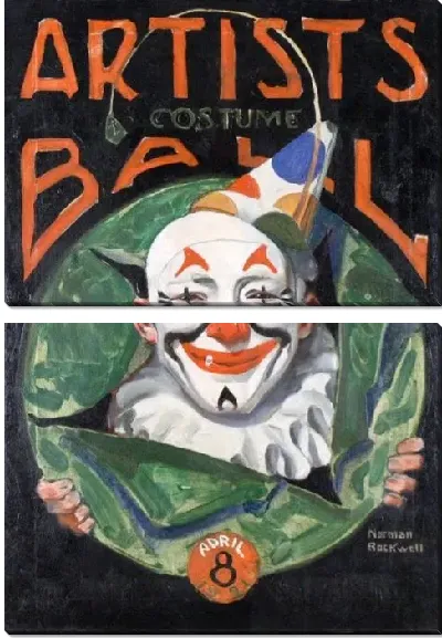 Картина Артисты, костюмы, бал (1921)