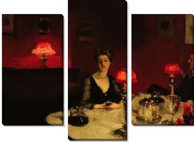 Обеденный стол в ночное время (1884)