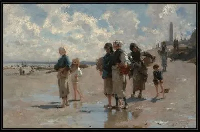 Картина Ловля устриц в Канкаль (1878)