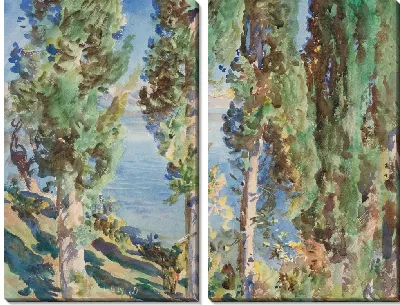 Картина Остров Корфу: Кипарисы (1909)