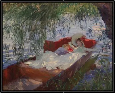 Леди и ребенок спят под ивами (1887)