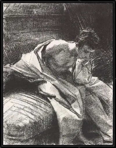 Картина Сидящий молодой человек (1895)