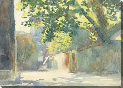 Картина Освещенная солнцем стена под деревом (1913)