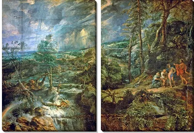 Картина Пейзаж с Филимоном и Бавкидом (1620-1625)