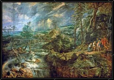 Картина Пейзаж с Филимоном и Бавкидом (1620-1625)