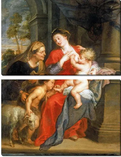 Картина Богоматерь и младенец со святой Элизабет и святым Иоанном