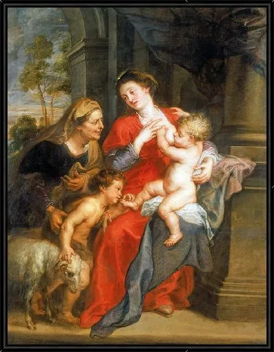 Картина Богоматерь и младенец со святой Элизабет и святым Иоанном