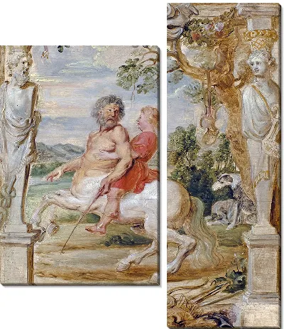 Кентавр Хирон воспитывает Ахилла