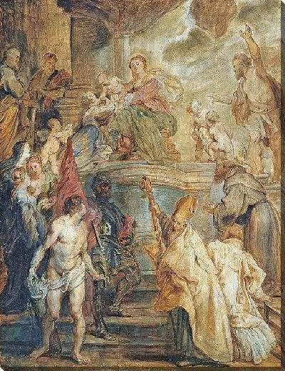 Картина Мистический брак Святой Екатерины