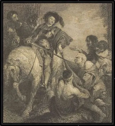 Картина Святой Мартин разрывает плащ (1843-1845)