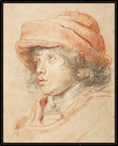 Картина Сын Рубенса Николас в красной войлочной шапке (1625-1627)