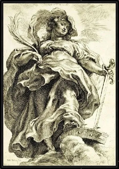 Картина Святая Екатерина (Александрийская) в облаках (1620-1621)