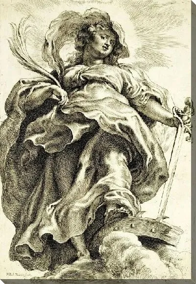 Картина Святая Екатерина (Александрийская) в облаках (1620-1621)