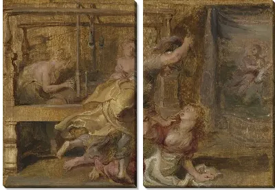 Картина Паллада и Арахна (1636-1637)