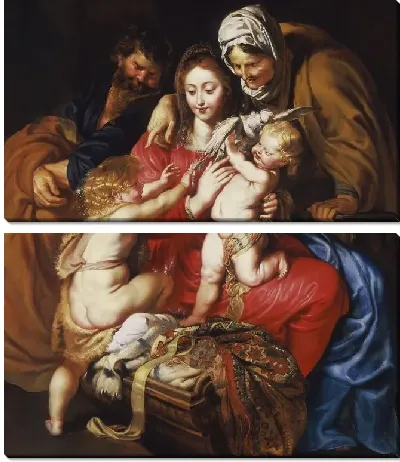 Картина Святое семейство со святой Елизаветой, Джоном и голубем (1609)