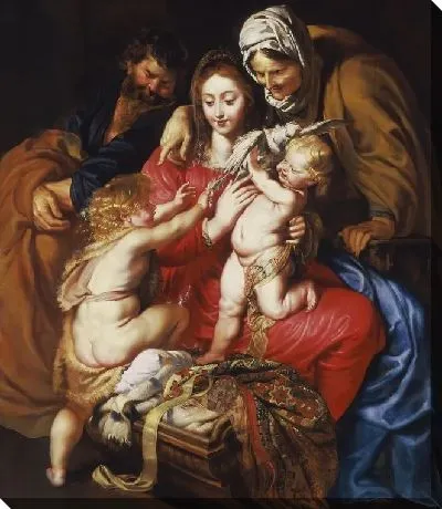 Картина Святое семейство со святой Елизаветой, Джоном и голубем (1609)