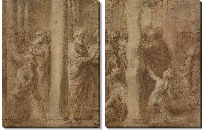 Картина Святой Петр и Святой Иоанн исцеляют хромого (1606-1608)