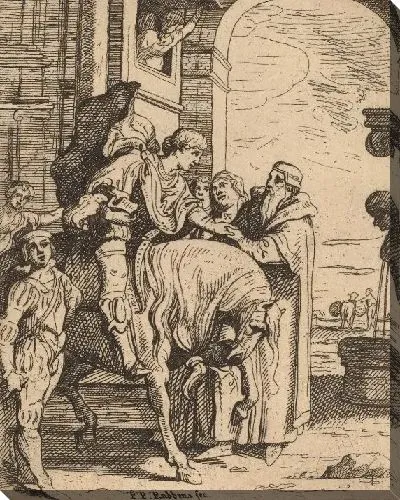 Картина Блудный сын прощается с отцом (1606-1669)