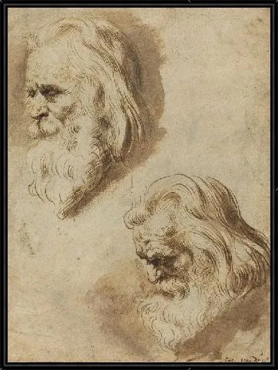 Картина Две головы пожилого мужчины (1603-1658)