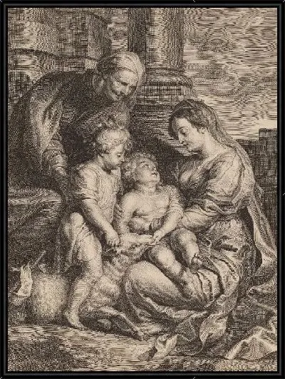 Картина Мадонна с младенцем и Святая Анна со Святым Иоанном (1586-1659)