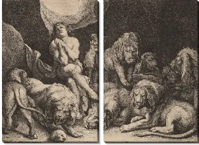 Картина Даниил в логове львов (1603-1665)