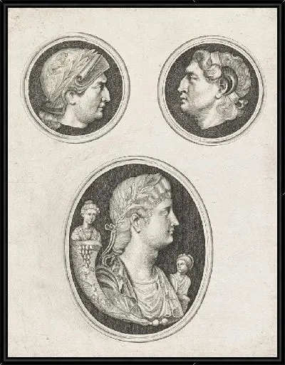 Картина Три классических бюста в профиле (1622)