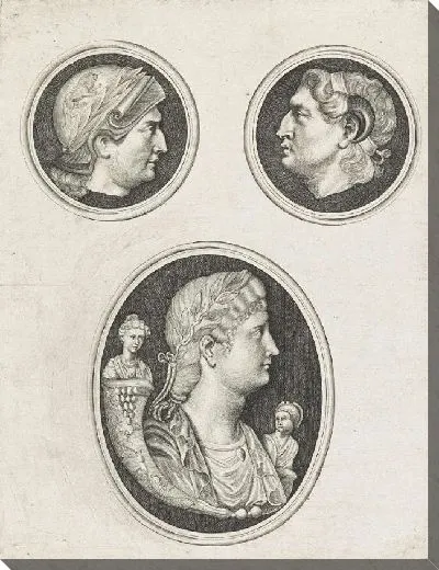 Картина Три классических бюста в профиле (1622)