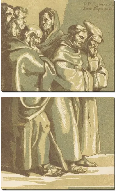 Картина Группа монахов и женщина (1780)