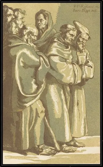 Картина Группа монахов и женщина (1780)