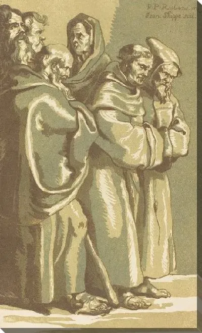 Картина Группа монахов и женщина (1780)