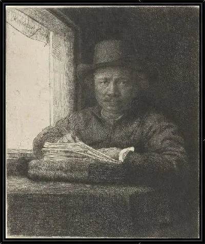 Картина Автопортрет в окне (1648)