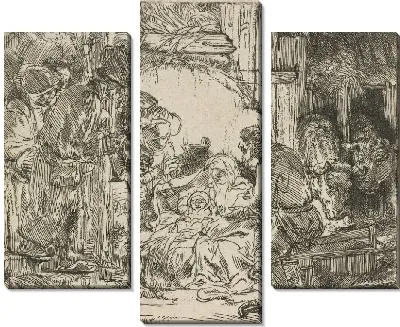 Картина Поклонение пастухов с лампой (1654)