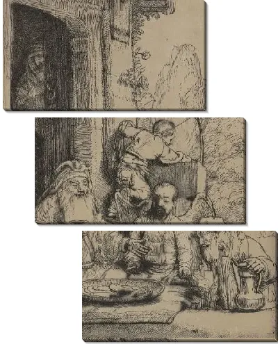 Картина Авраам и ангелы (1656)