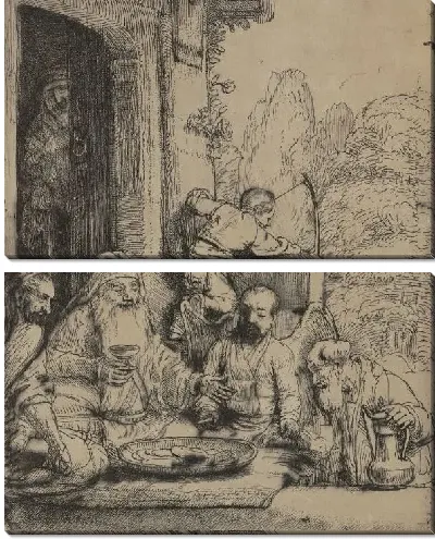 Картина Авраам и ангелы (1656)