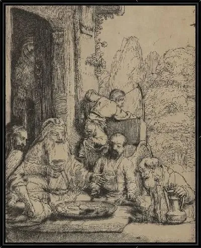 Картина Авраам и ангелы (1656)