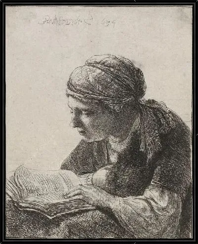 Картина Читающая женщина (1634)