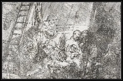 Картина Обрезание в конюшне (1654)