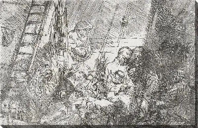 Картина Обрезание в конюшне (1654)