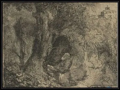 Картина Молитва Святого Франциска под деревом (1657)
