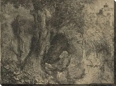Картина Молитва Святого Франциска под деревом (1657)
