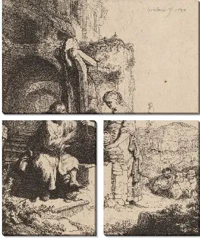 Картина Христос и самаритянка среди руин (1634)
