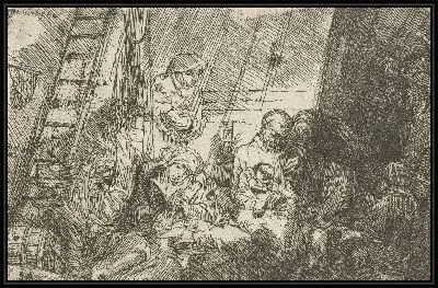 Картина Обрезание в конюшне (1654)